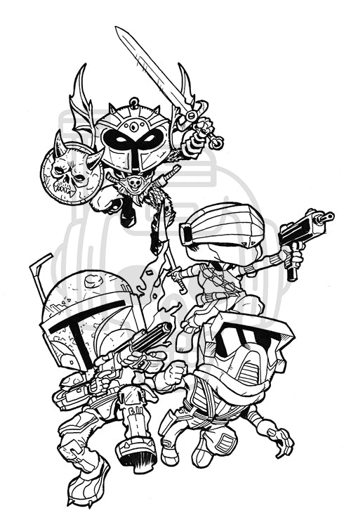 "The 80s Team" Print with Original Art by Dan Larson